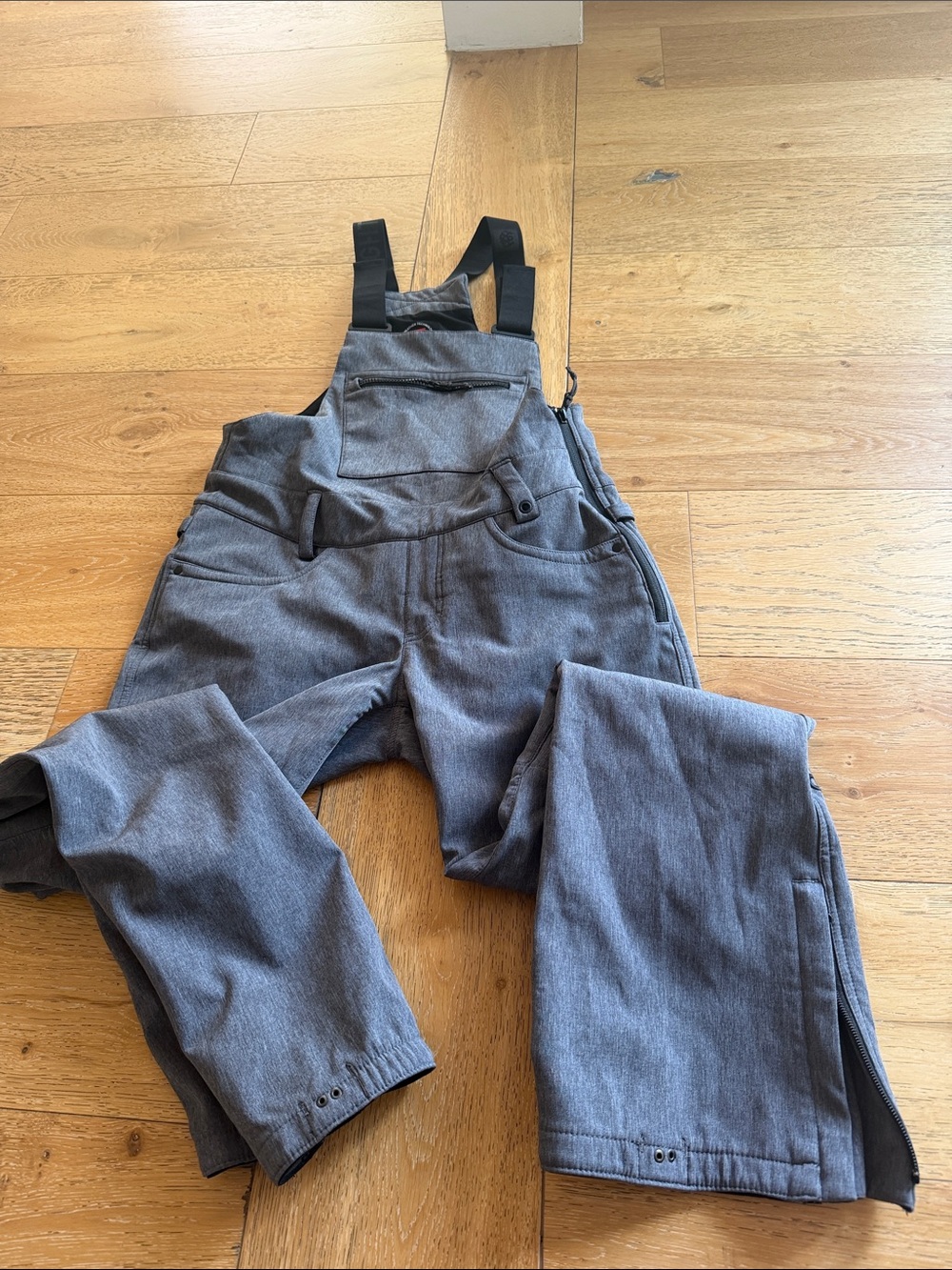 686 Gray Women's Snow Bib Overalls